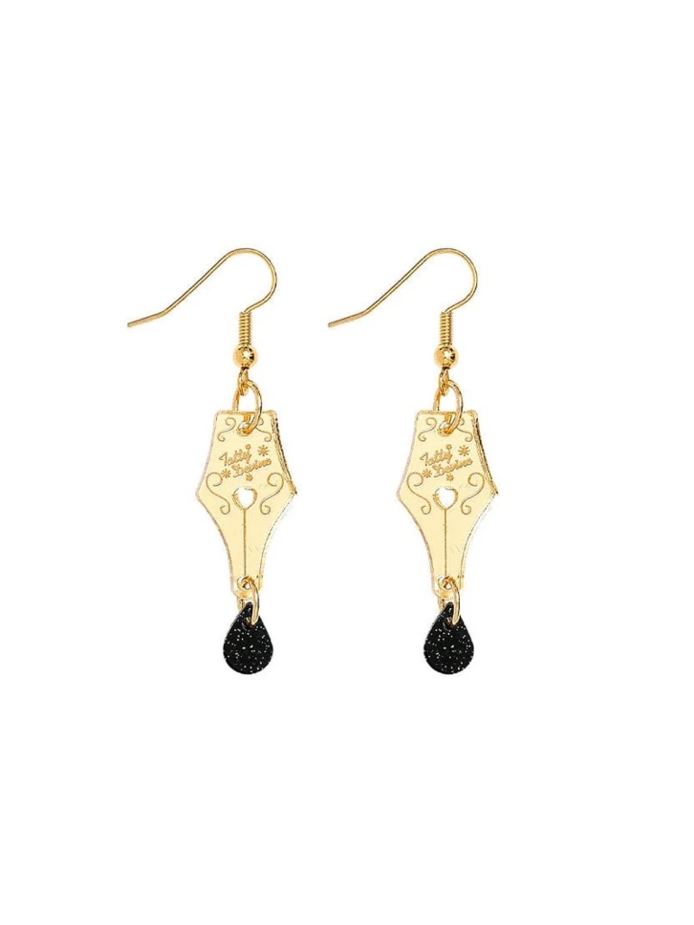 Tatty Devine Fountain Pen Nib Drop Earrings